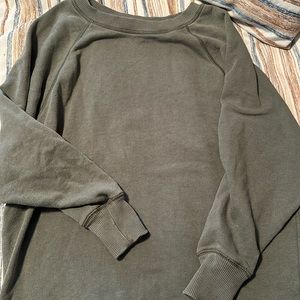 Aerie Xs oversized sweatshirt - olive green